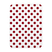 Crimson Red Polka Dots Circles Magnet (Vertikal)