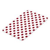 Crimson Red Polka Dots Circles Magnet (Linke Seite)