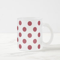 Crimson Red Polka Dots Circles