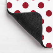 Crimson Red Polka Dots Circles Mousepad (Ecke)