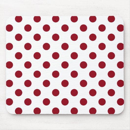 Crimson Red Polka Dots Circles Mousepad (Vorne)