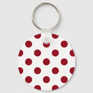 Crimson Red Polka Dots Circles Schlüsselanhänger