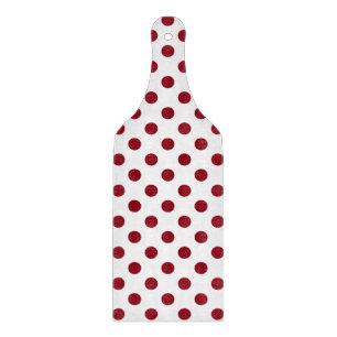 Crimson Red Polka Dots Circles Schneidebrett