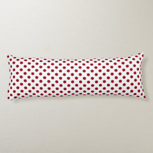 Crimson Red Polka Dots Circles Seitenschläferkissen