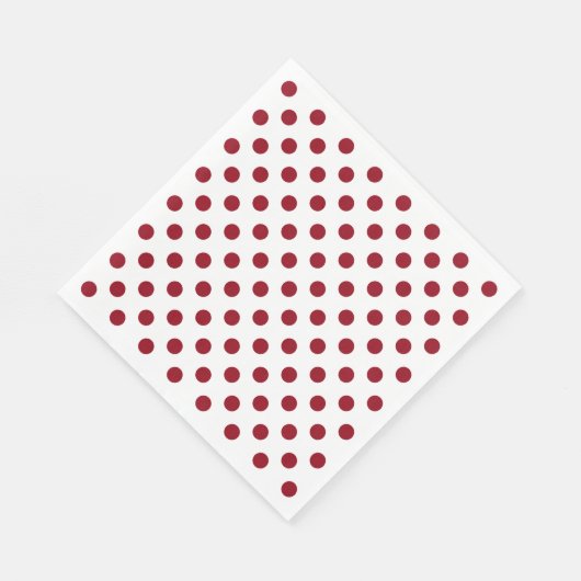 Crimson Red Polka Dots Circles Serviette (Ecke)