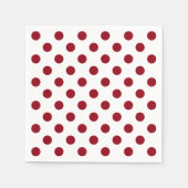 Crimson Red Polka Dots Circles Serviette (Vorderseite)