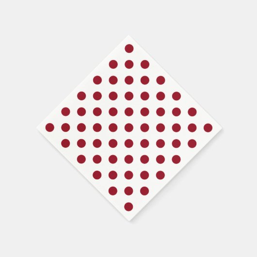 Crimson Red Polka Dots Circles Serviette (Ecke)