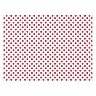 Crimson Red Polka Dots Circles Tischdecke
