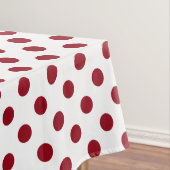 Crimson Red Polka Dots Circles Tischdecke (Beispiel)
