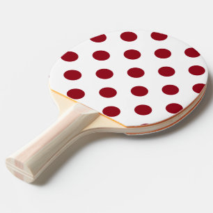 Crimson Red Polka Dots Circles Tischtennis Schläger