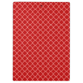 Crimson Red Quarterfoil Latti Monogram Clip Board Klemmbrett (Rückseite)