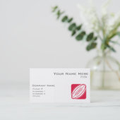 Crimson Red Rugby Visitenkarte (Stehend Vorderseite)