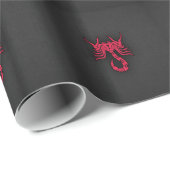 Crimson Red Scorpio Geschenkpapier (Rolleneckpunkt)