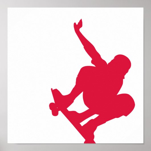 Crimson Red Skateboard Poster (Vorne)