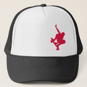 Crimson Red Skateboard Truckerkappe