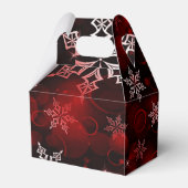 Crimson Red Snowflake Motif Gable Geschenkschachtel (Rückseite)
