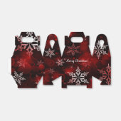 Crimson Red Snowflake Motif Gable Geschenkschachtel (Ungefaltet)