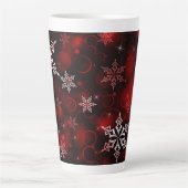 Crimson Red Snowflake Motif Milchtasse (Vorderseite)
