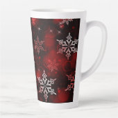 Crimson Red Snowflake Motif Milchtasse (Rechts)