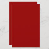 Crimson Red Solid Color Briefpapier (Vorne/Hinten)
