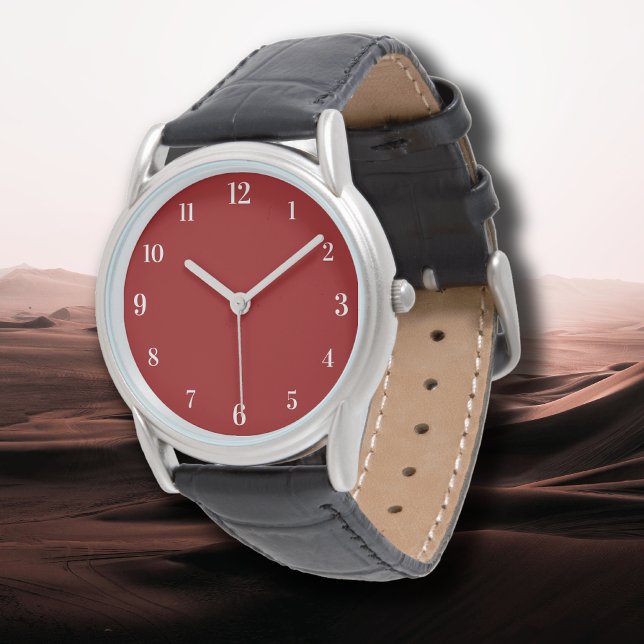 Crimson Red Solid Color | Classic | elegant Armbanduhr (Von Creator hochgeladen)