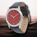 Crimson Red Solid Color | Classic | elegant Armbanduhr<br><div class="desc">Crimson Red Solid Color | Classic | elegant | Trendy | Stilvoll | Geschenk</div>