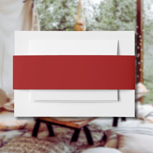 Crimson Red Solid Color | Classic | elegant Einladungsbanderole