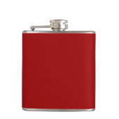 Crimson Red Solid Color | Classic | elegant Flachmann (Vorderseite)