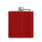 Crimson Red Solid Color | Classic | elegant Flachmann (Rückseite)