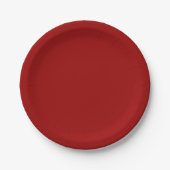 Crimson Red Solid Color | Classic | elegant Pappteller (Vorderseite)