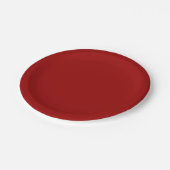 Crimson Red Solid Color | Classic | elegant Pappteller (Schrägansicht)