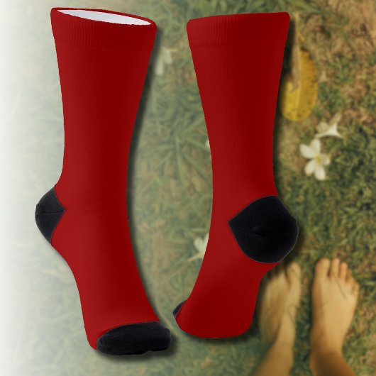 Crimson Red Solid Color | Classic | elegant Socken