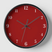 Crimson Red Solid Color | Classic | elegant Uhr (Vorderseite)