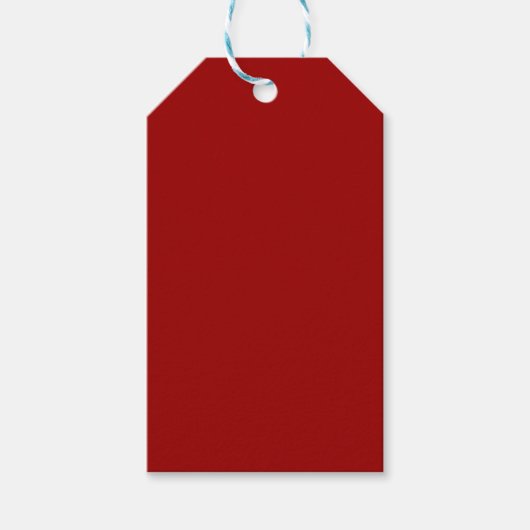 Crimson Red Solid Color Geschenkanhänger (Vorderseite)