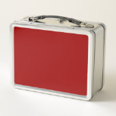 Crimson Red Solid Color Metall Brotdose (Rückseite)