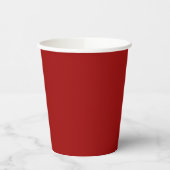 Crimson Red Solid Color Pappbecher (Links)