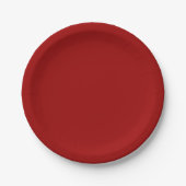 Crimson Red Solid Color Pappteller (Vorderseite)