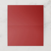 Crimson Red Solid Color Platzkarte (Außenseite Aufgefaltet)