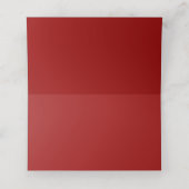 Crimson Red Solid Color Platzkarte (Innenseite Aufgefaltet)