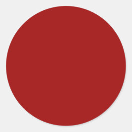 Crimson Red Solid Color Runder Aufkleber