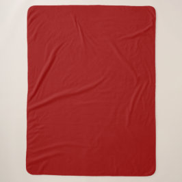 Crimson Red Solid Color Sherpadecke