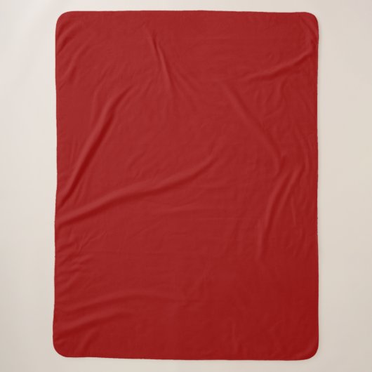Crimson Red Solid Color Sherpadecke (Vorderseite)