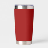 Crimson Red Solid Color Thermobecher (Rückseite)