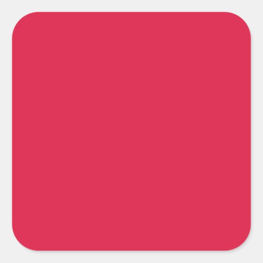 Crimson Red Square Sticker - Anpassbar (Vorderseite)