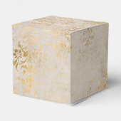 Crimson Red und Gold Vintag Damask Geschenkschachtel (Rückseite)