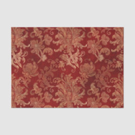 Crimson Red und Gold Vintag Damask Seidenpapier