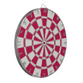 Crimson Red und White Dartscheibe (Vorderseite Links)