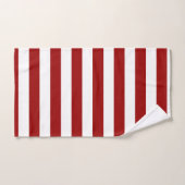 Crimson Red und White Stripes Badhandtuch Set (Handtuch)