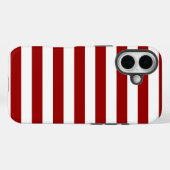 Crimson Red und White Stripes Case-Mate iPhone Hülle (Rückseite (Horizontal))