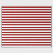 Crimson Red und White Stripes Geschenkpapier (Flach)